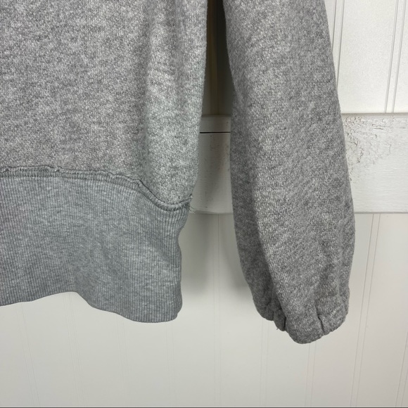 FREE PEOPLE Light Gray Hooded Pullover Sweatshirt - Picture 2 of 5